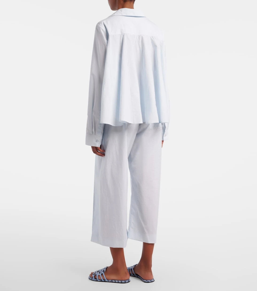 Loewe - Paula's Ibiza cotton-blend poplin wide-leg pants