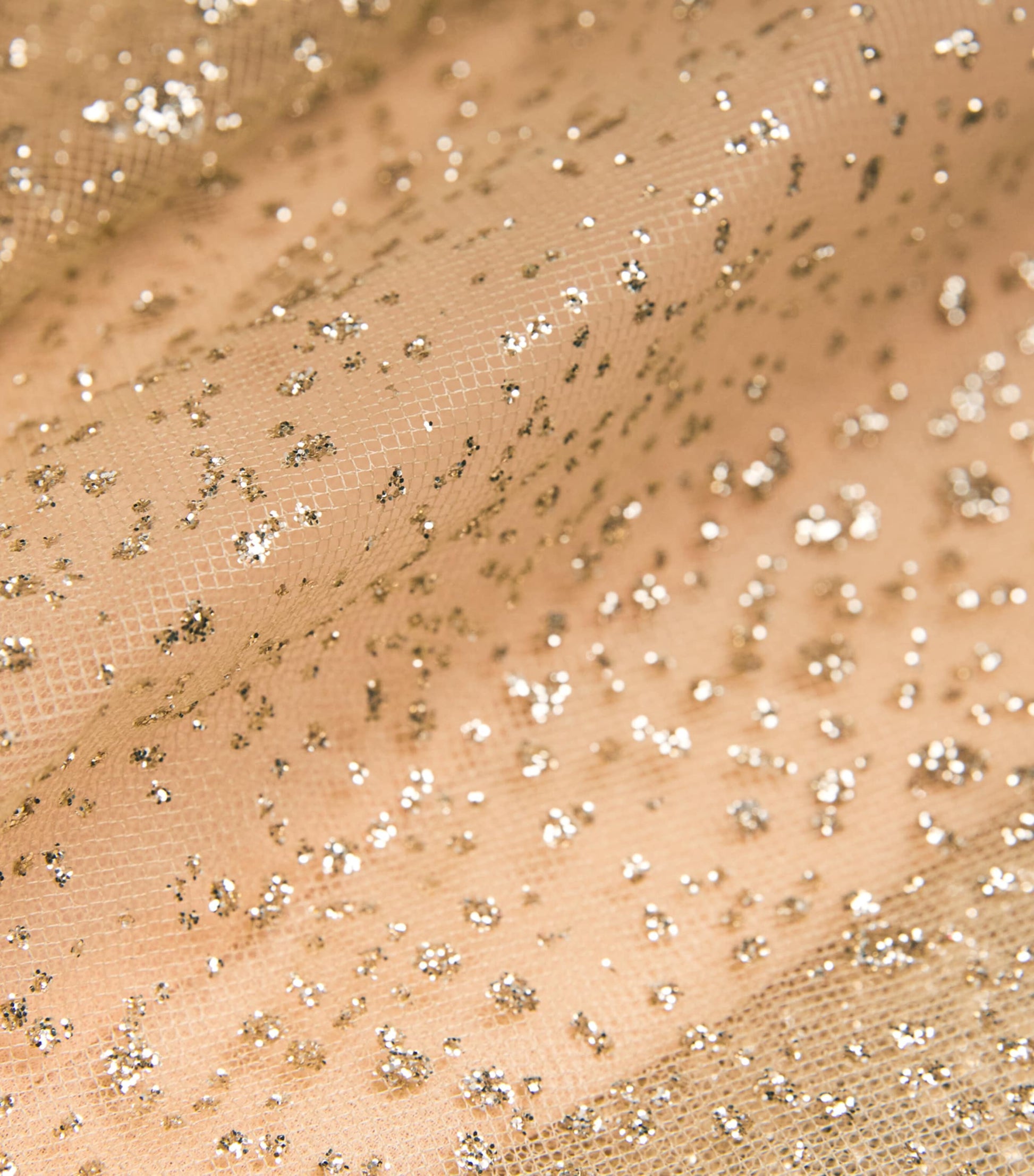 Sandra Mansour Gold Tulle Glitter Nuageux Gown