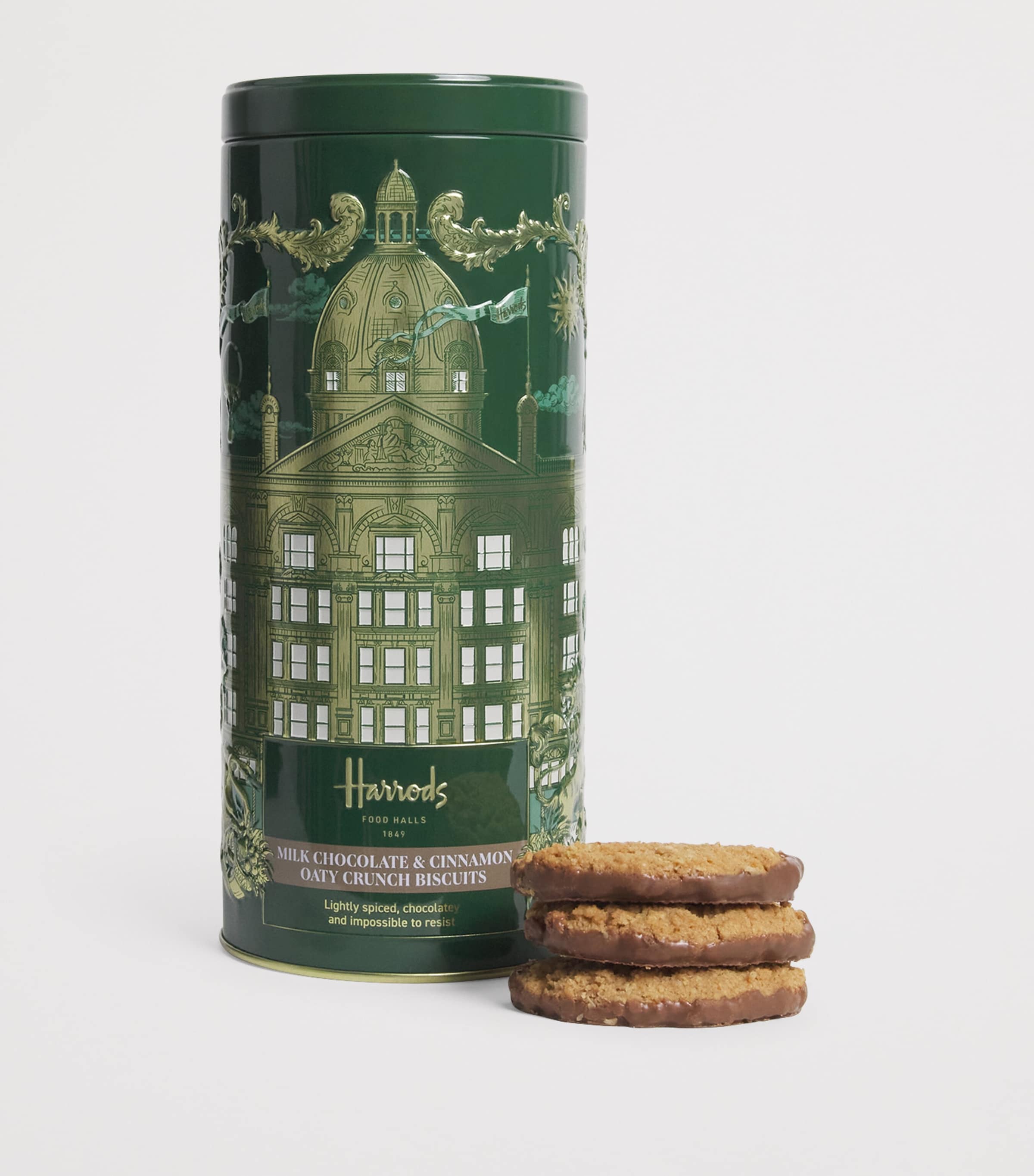 Milk Chocolate and Cinnamon Oaty Crunch Biscuit Tin (200g)