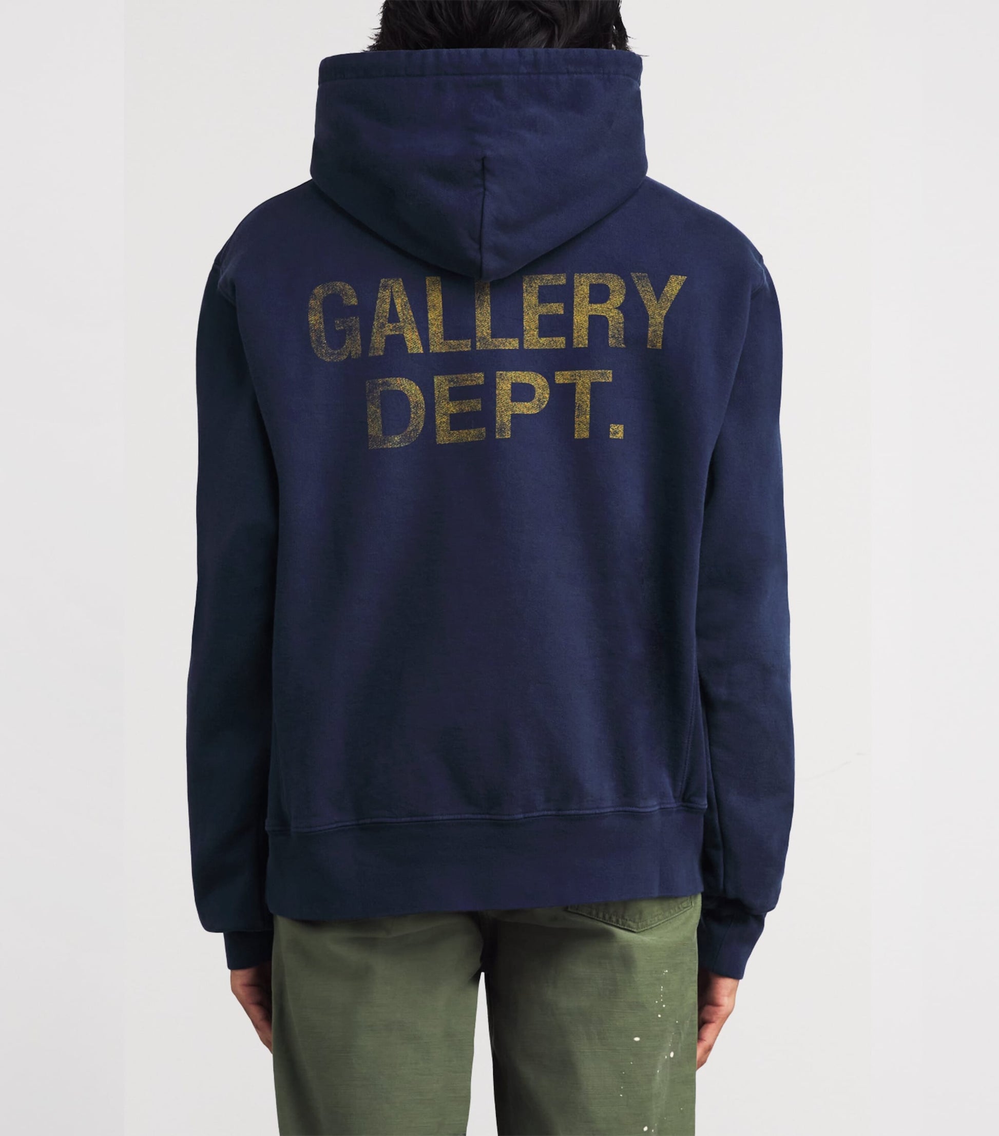 Cotton Logo Paint Hoodie VINTAGE NAVY