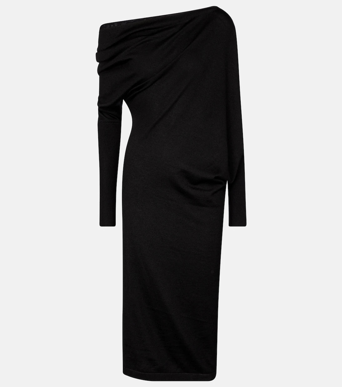 Tom Ford - Cashmere and silk off-shoulder midi dress