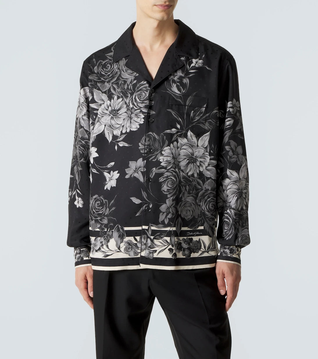 Dolce&Gabbana - Floral polka-dot silk shirt