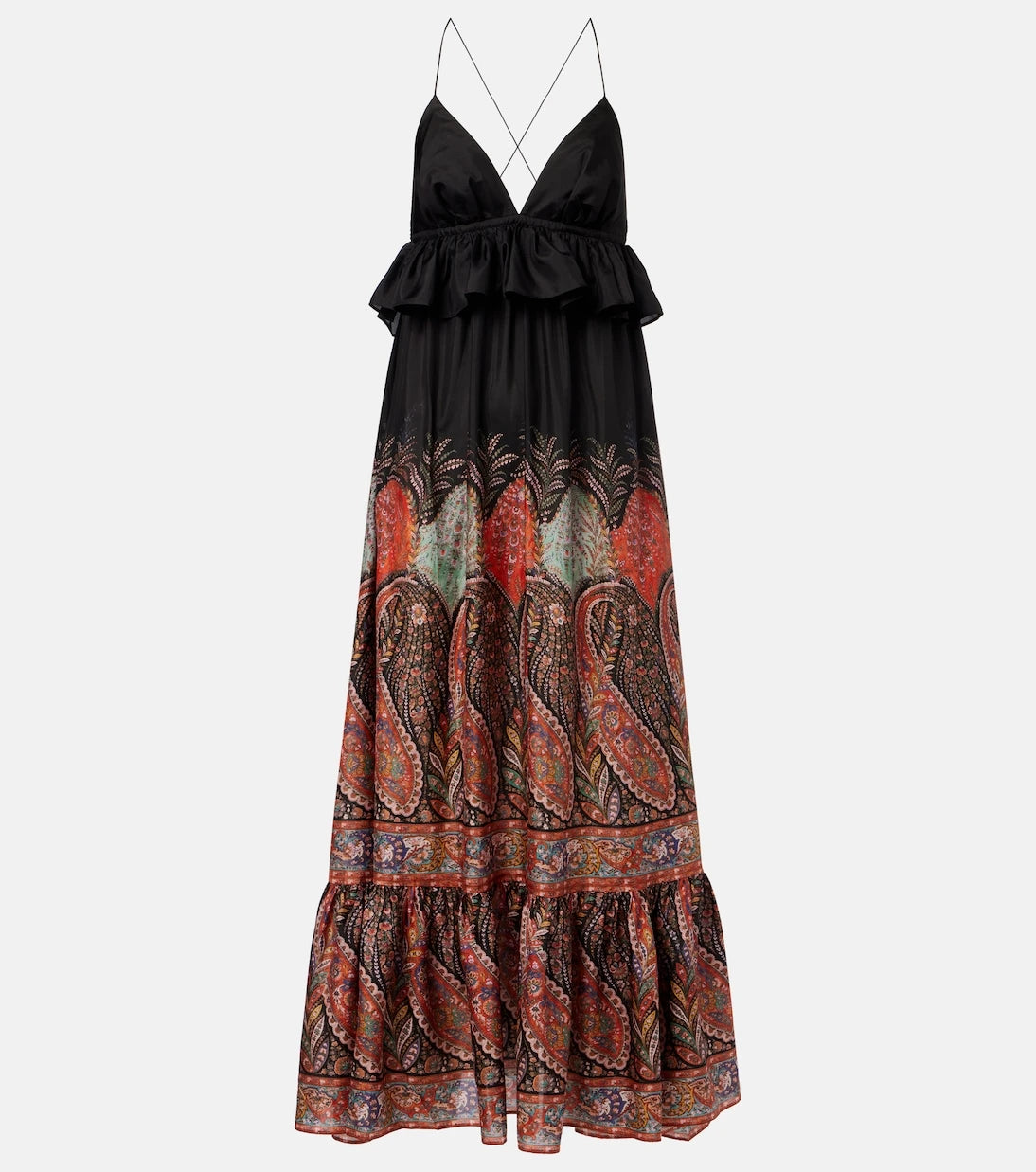 Zimmermann - Rhiannon paisley ruffled silk maxi dress