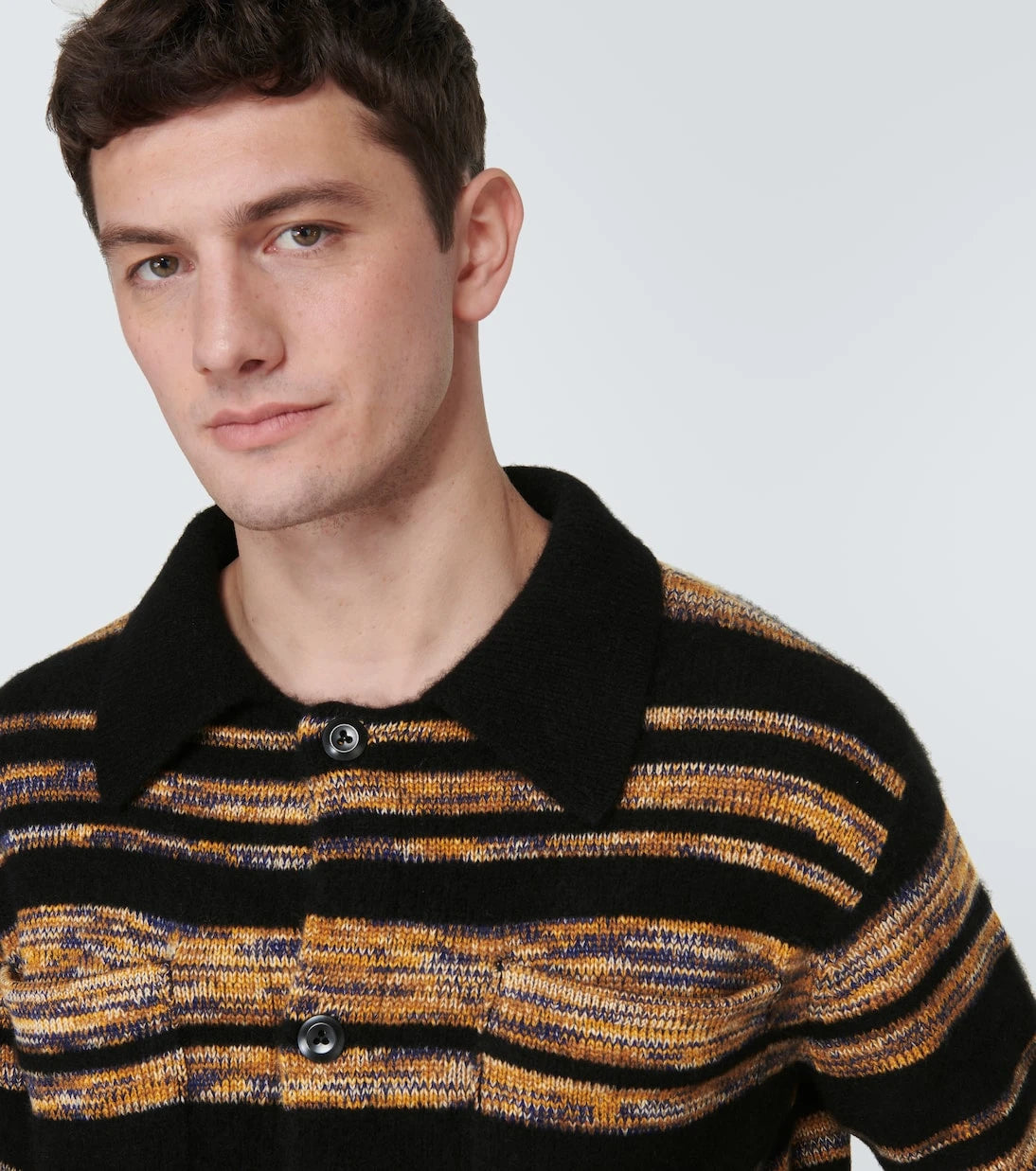 The Elder Statesman - Phantom striped cashmere and cotton shirt