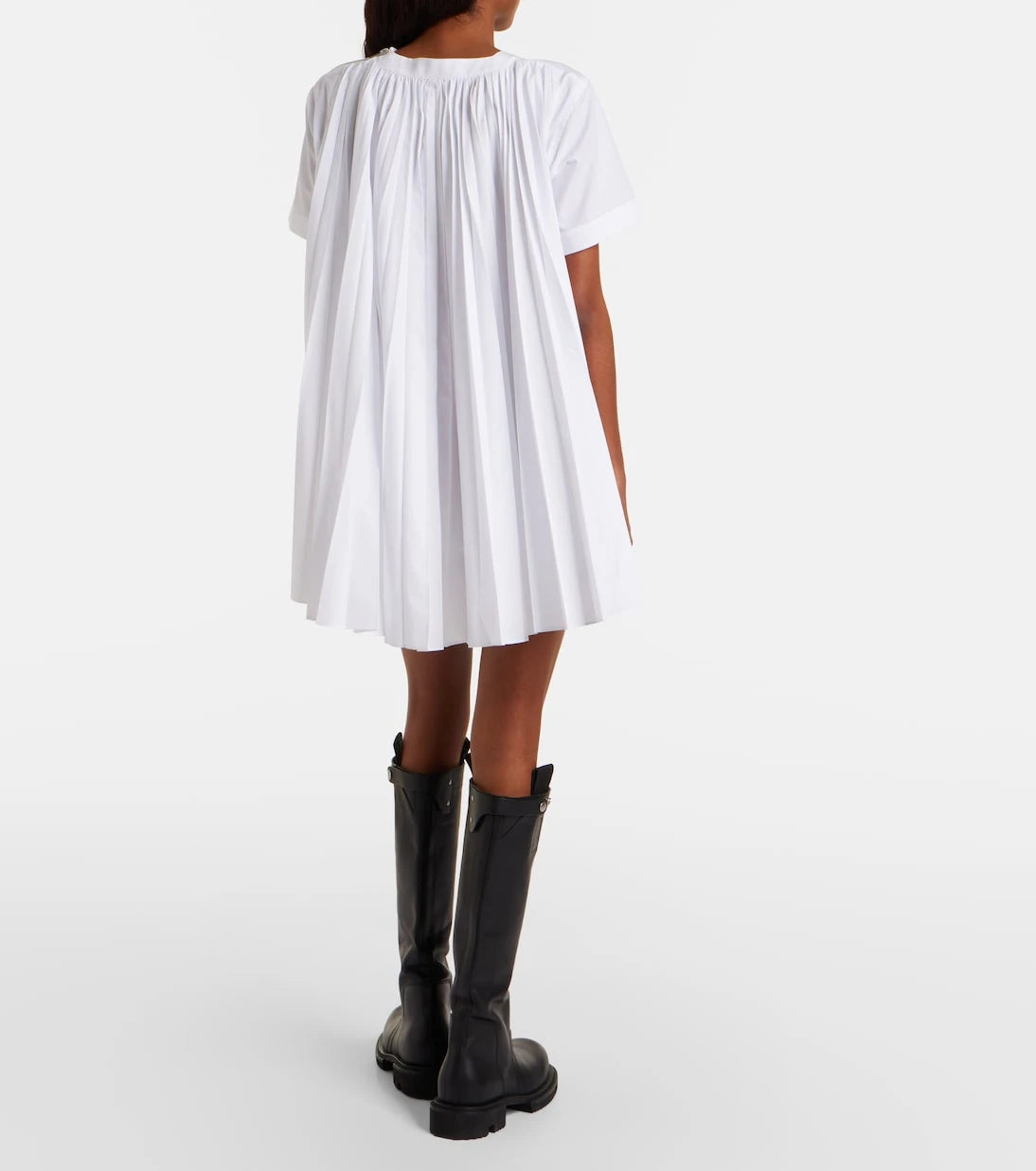 Sacai - فستان قصير بوبلين