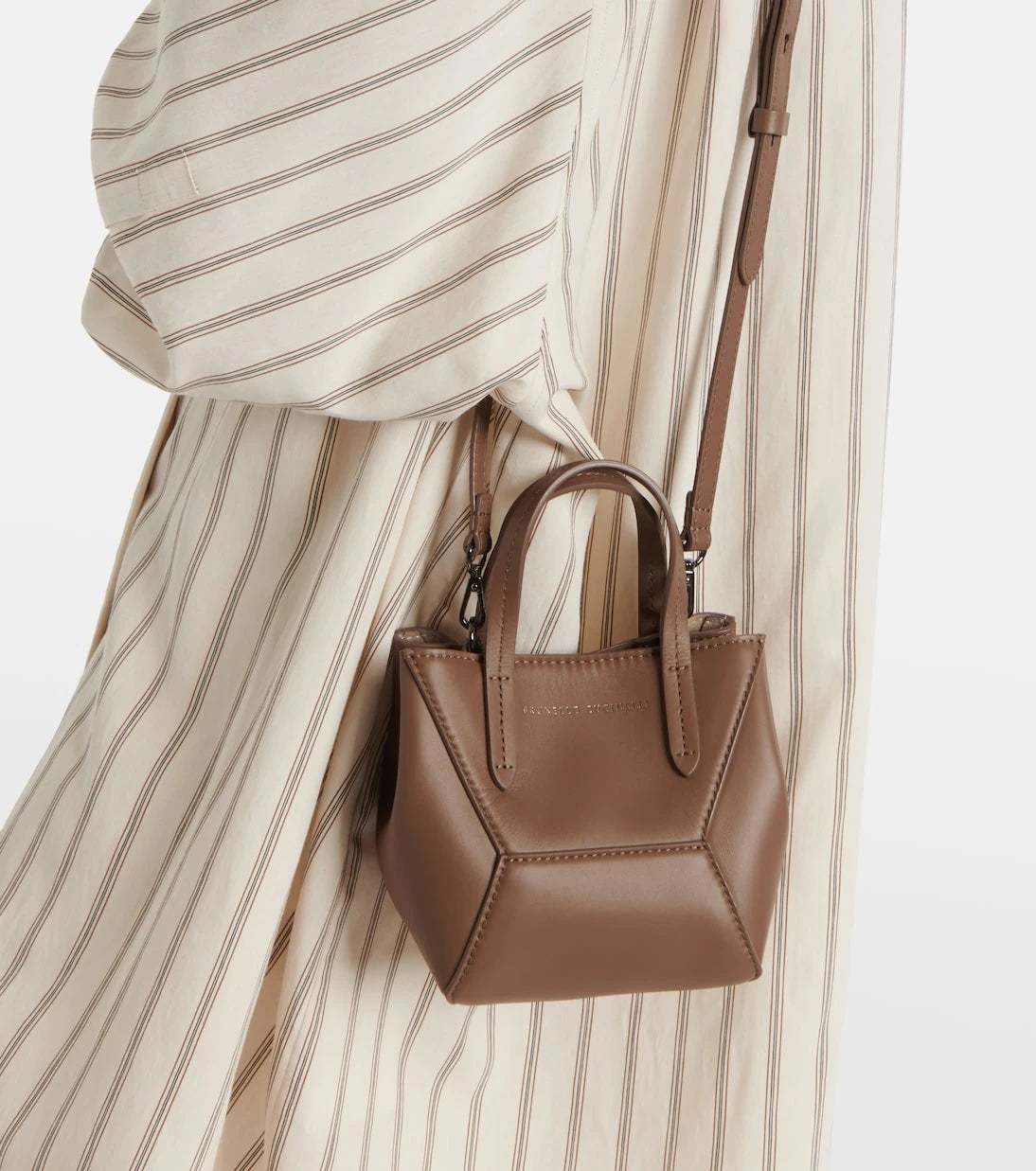 Brunello Cucinelli - Duo Small leather tote bag