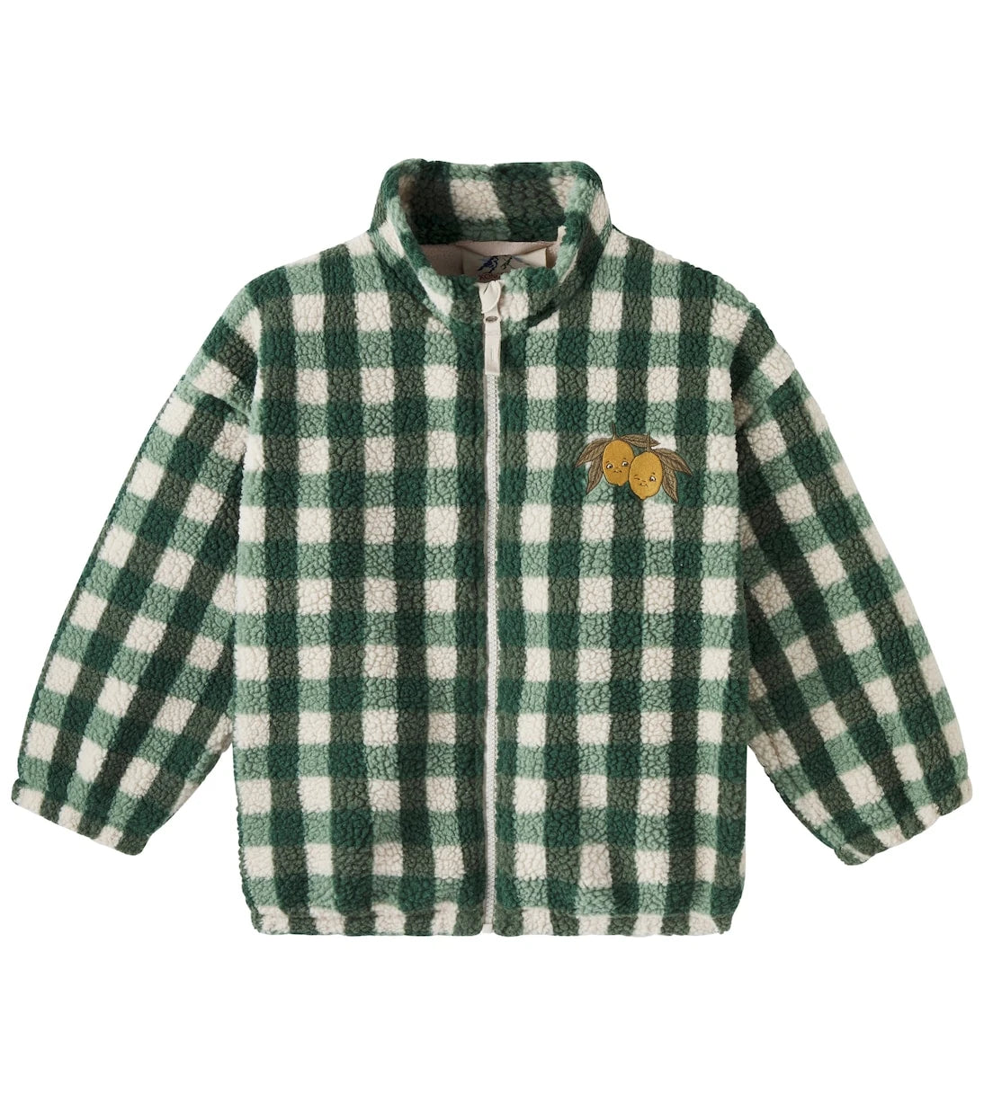 Konges Sløjd - Jody checked embroidered teddy jacket