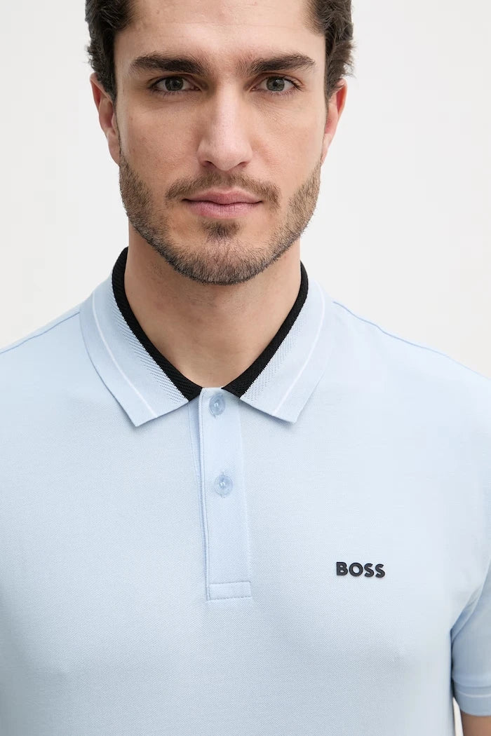 BOSS Green erkek pamuk elastan polo yaka tişört