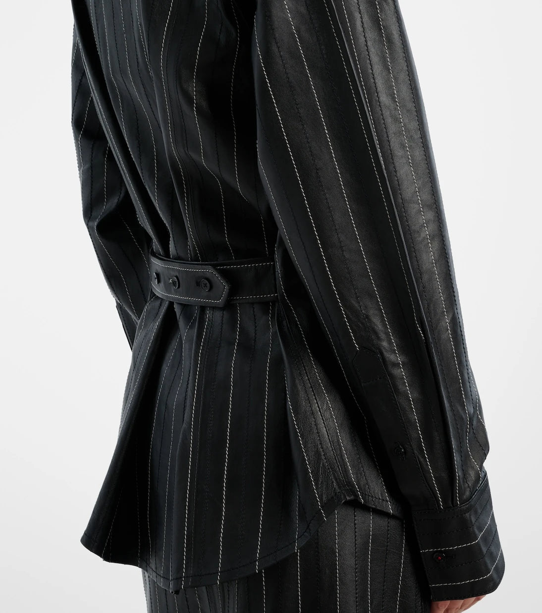 Victoria Beckham - Belted leather jacket