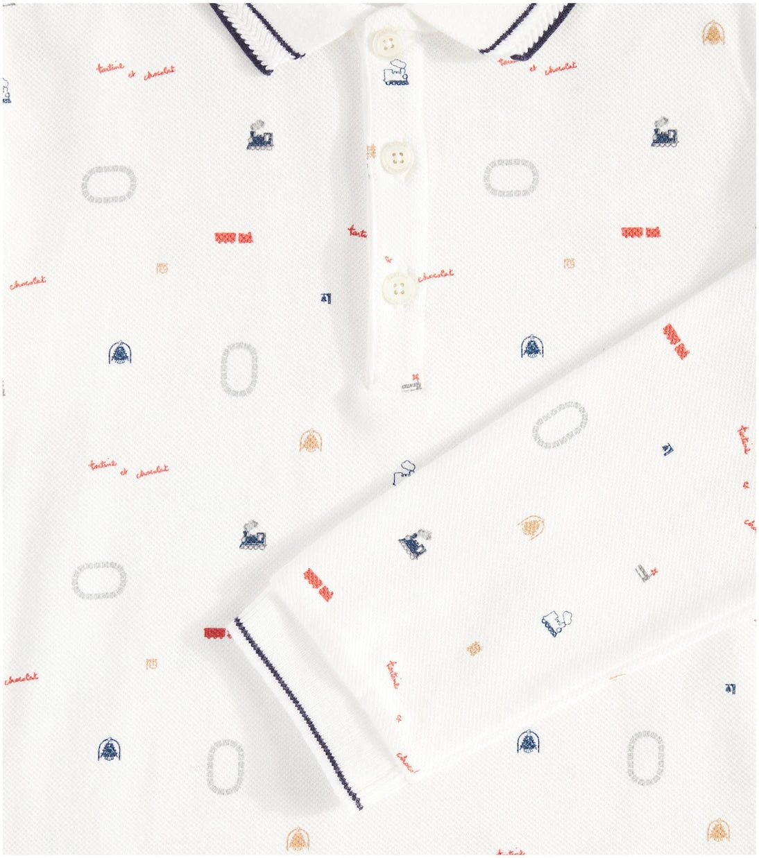 Tartine et Chocolat - Printed cotton polo shirt