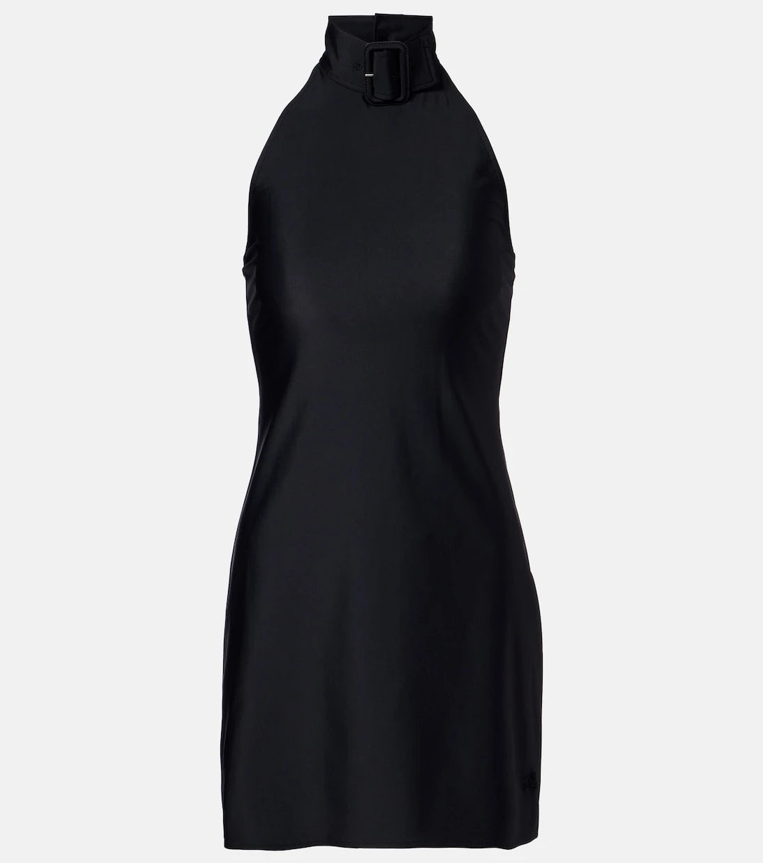 Courrèges - Buckle-detail jersey minidress