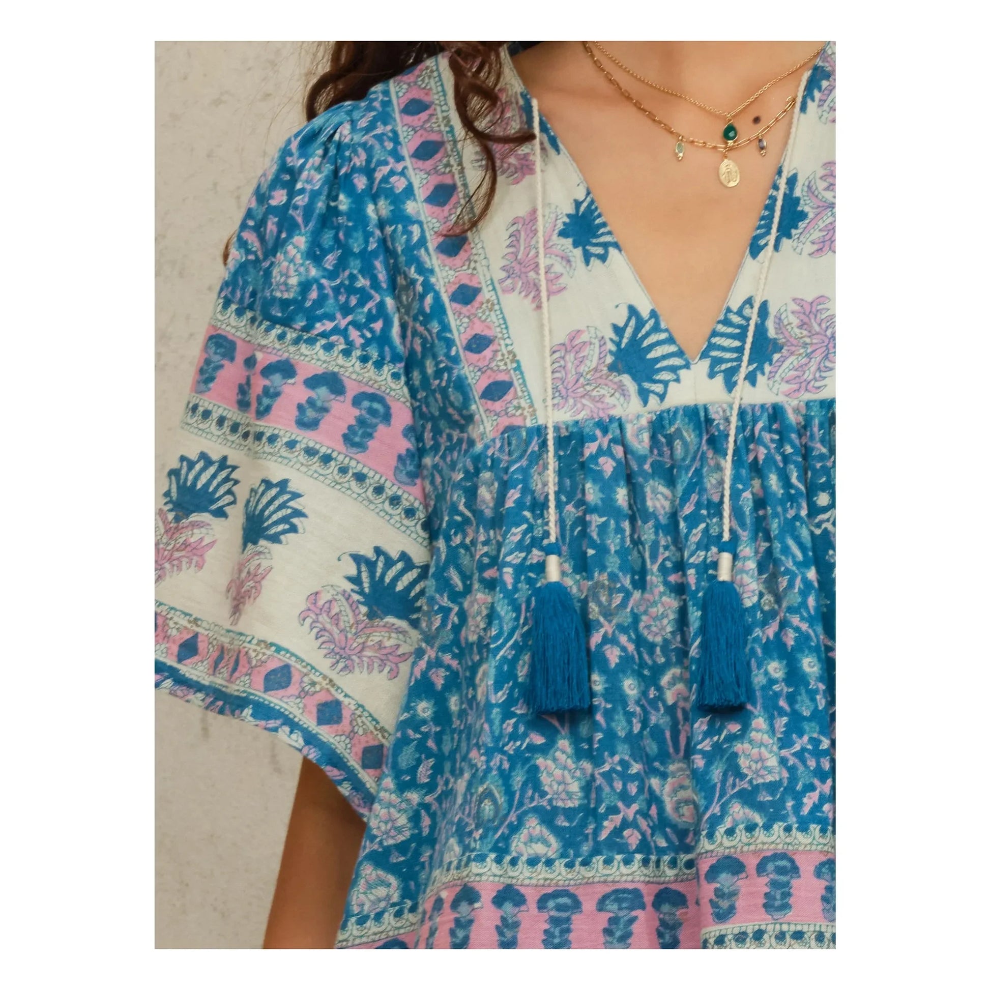 M.A.B.E. - Myla Cotton blouse | Blue