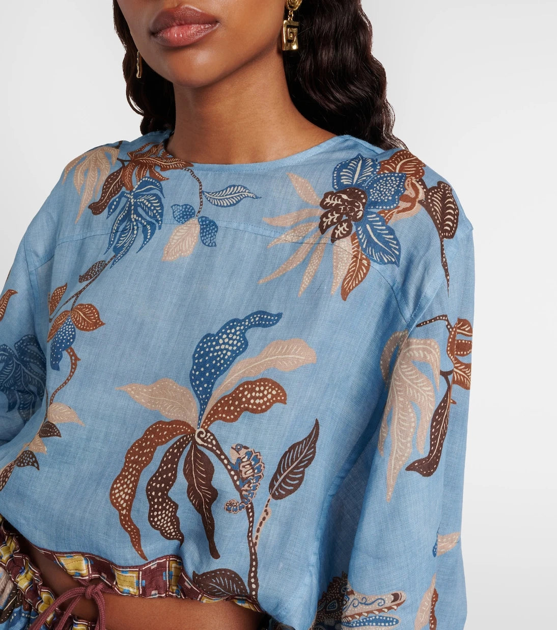 Alémais - Georgie cropped printed top