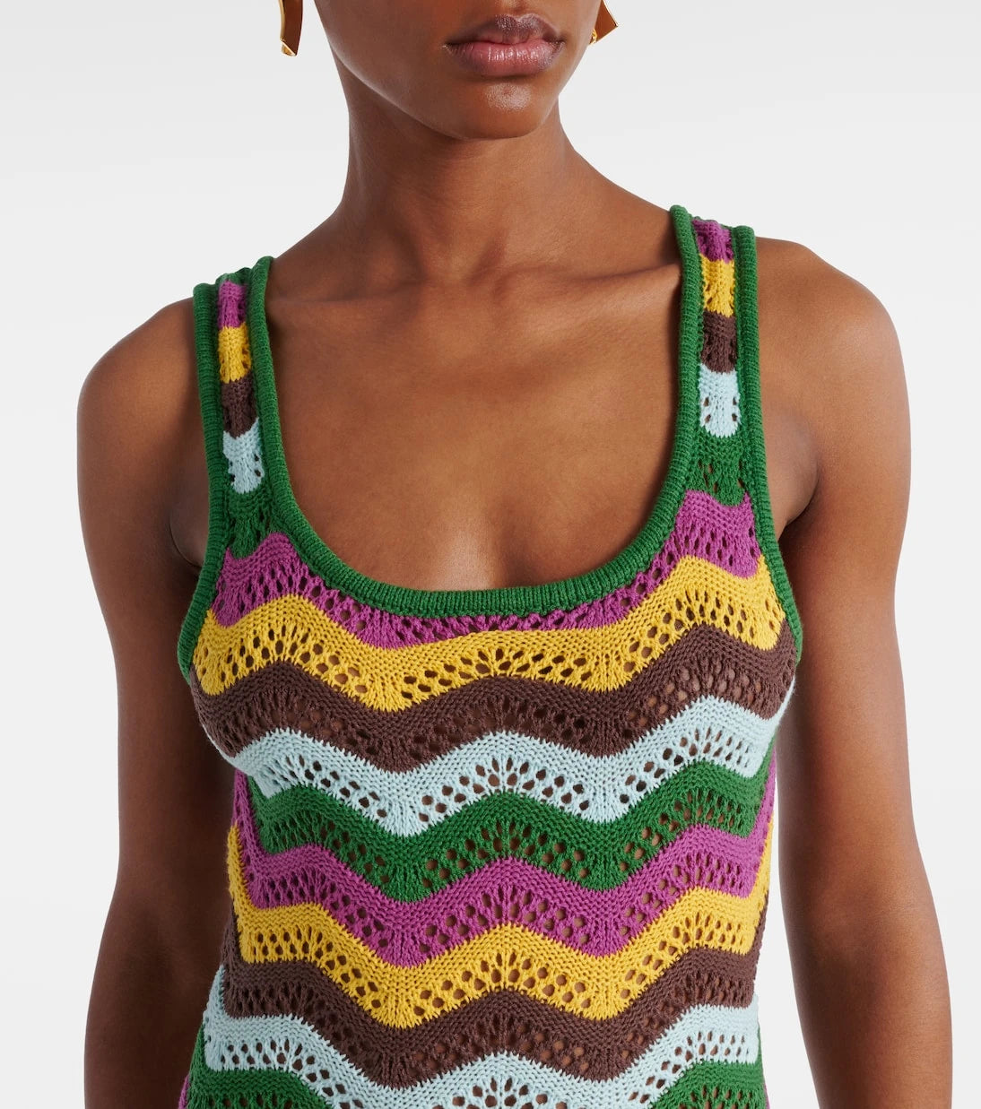 Bananhot - Lindsay striped crochet minidress