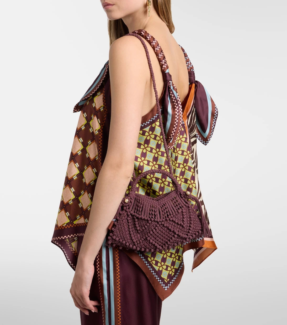 Alémais - Macrame Small top-handle bag