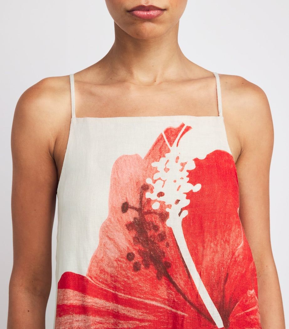 Desmond & Dempsey Multi Linen Hibiscus Nightdress