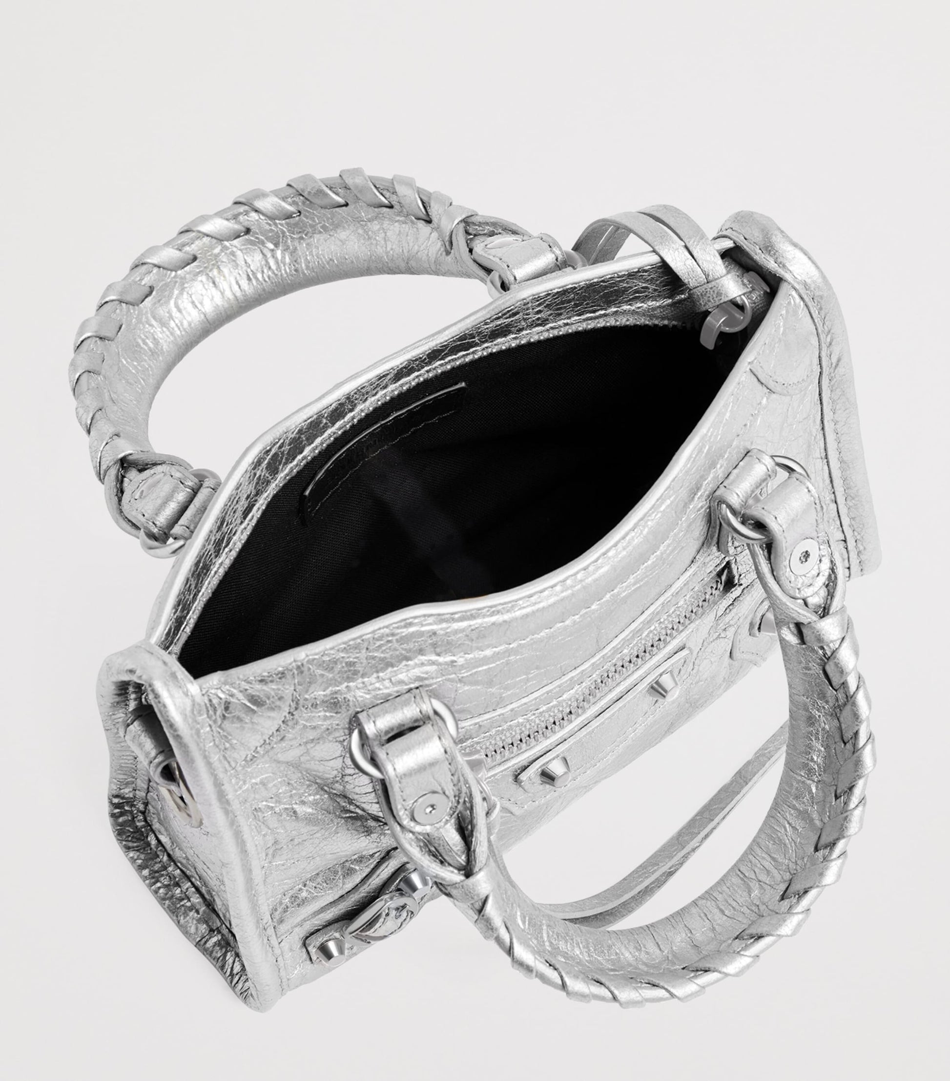 Silver Metallic Le City Nano Top-Handle Bag