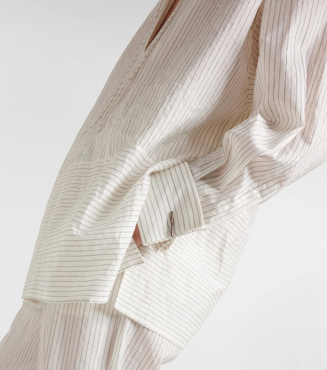 Max Mara - Saletta pinstripe cotton and silk shirt