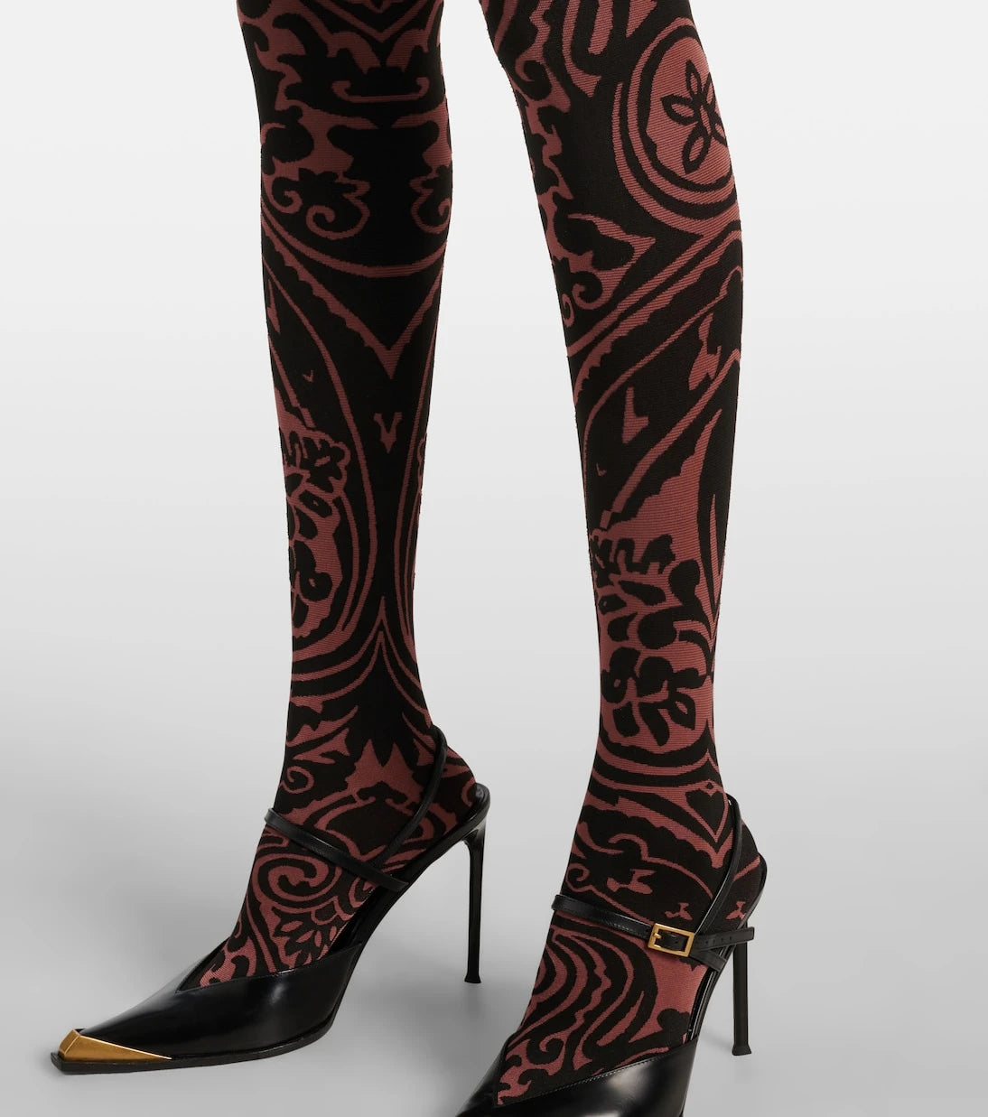 Wolford - ثوب قطة منقوشة بيزلي x Etro Tattoo