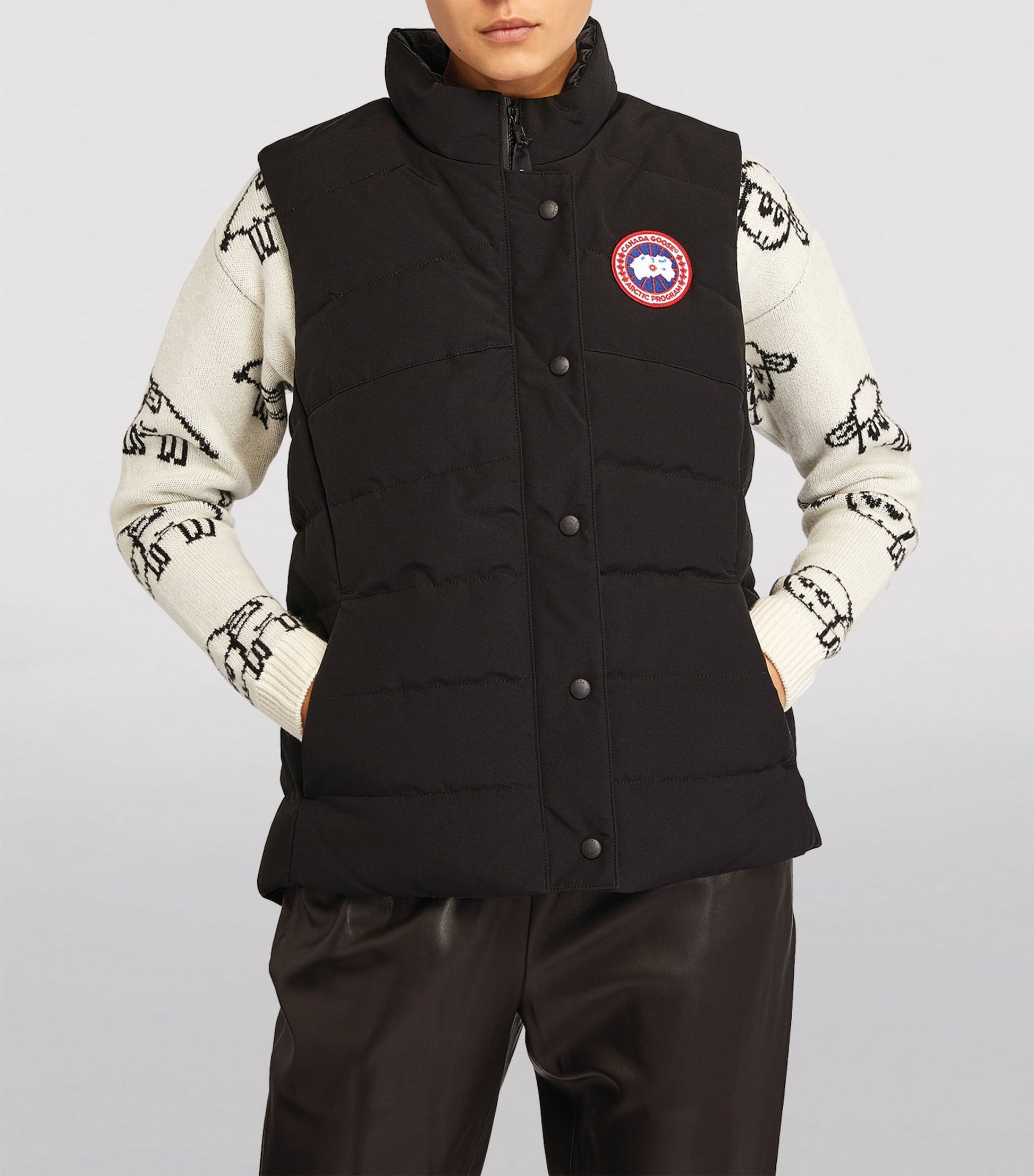 Canada Goose Black Down-Filled Padded Freestyle Gilet