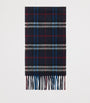 Burberry Kids Blue Cashmere Check Scarf