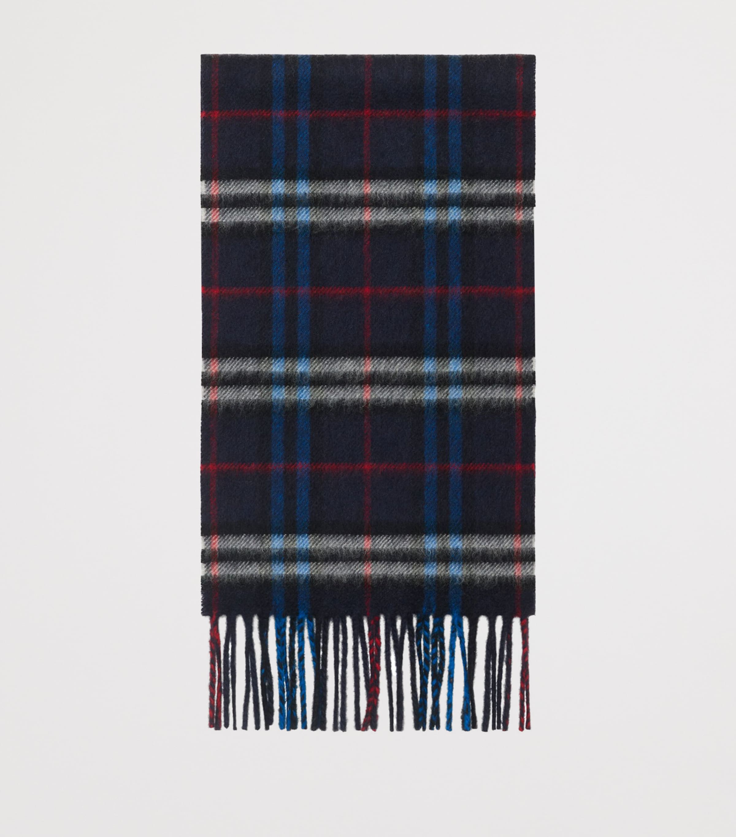 Burberry Kids Blue Cashmere Check Scarf