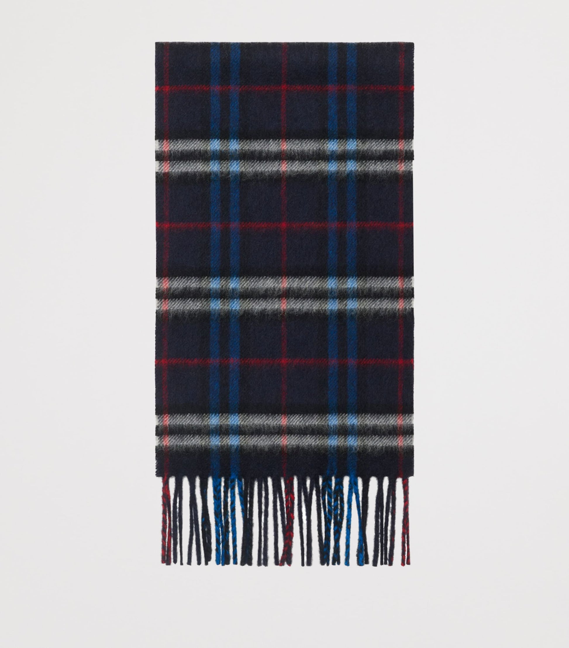 Burberry Kids Blue Cashmere Check Scarf