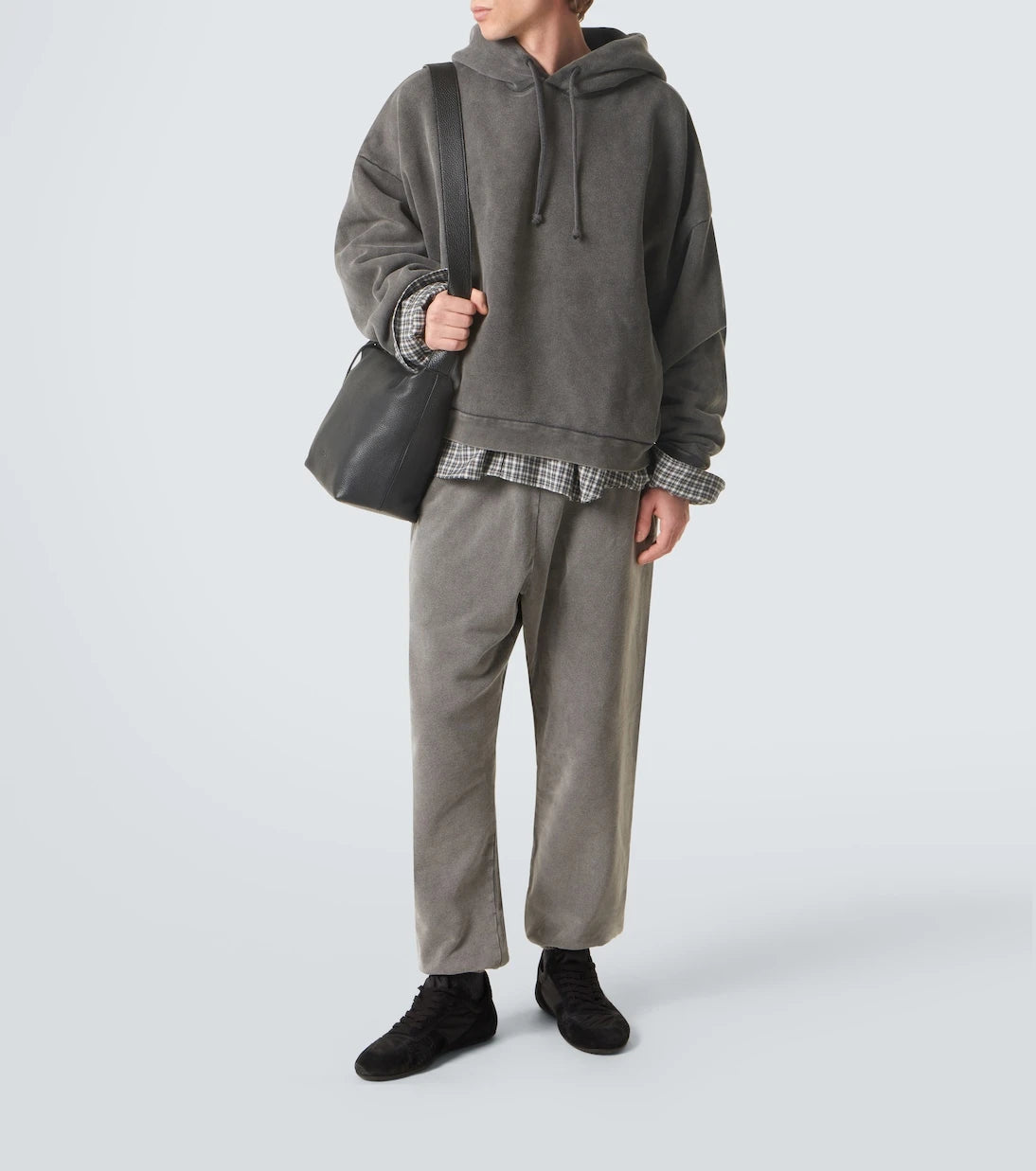 Acne Studios - سروال رياضي قطني باهت