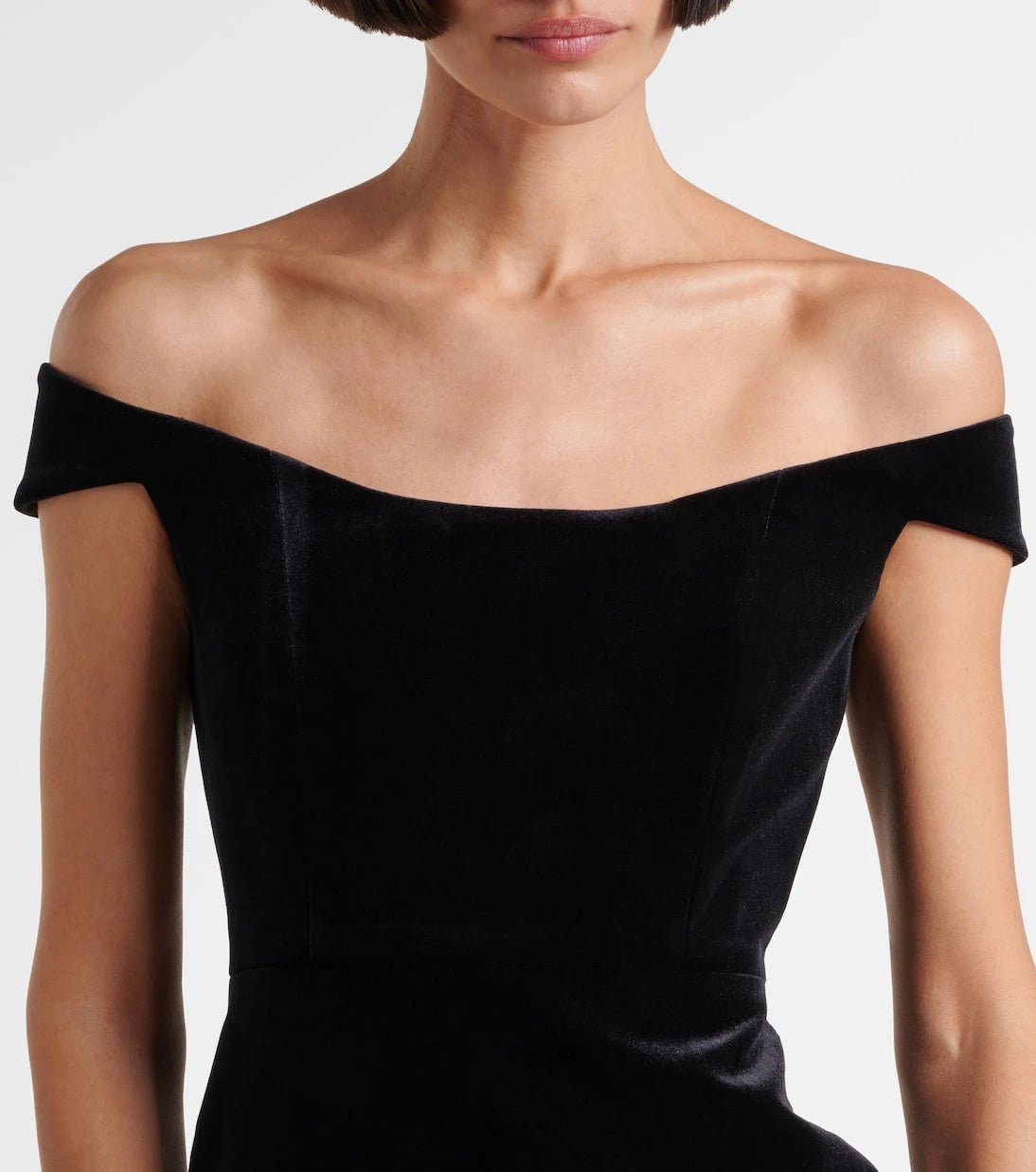 Alex Perry - Off-shoulder velvet bustier dress