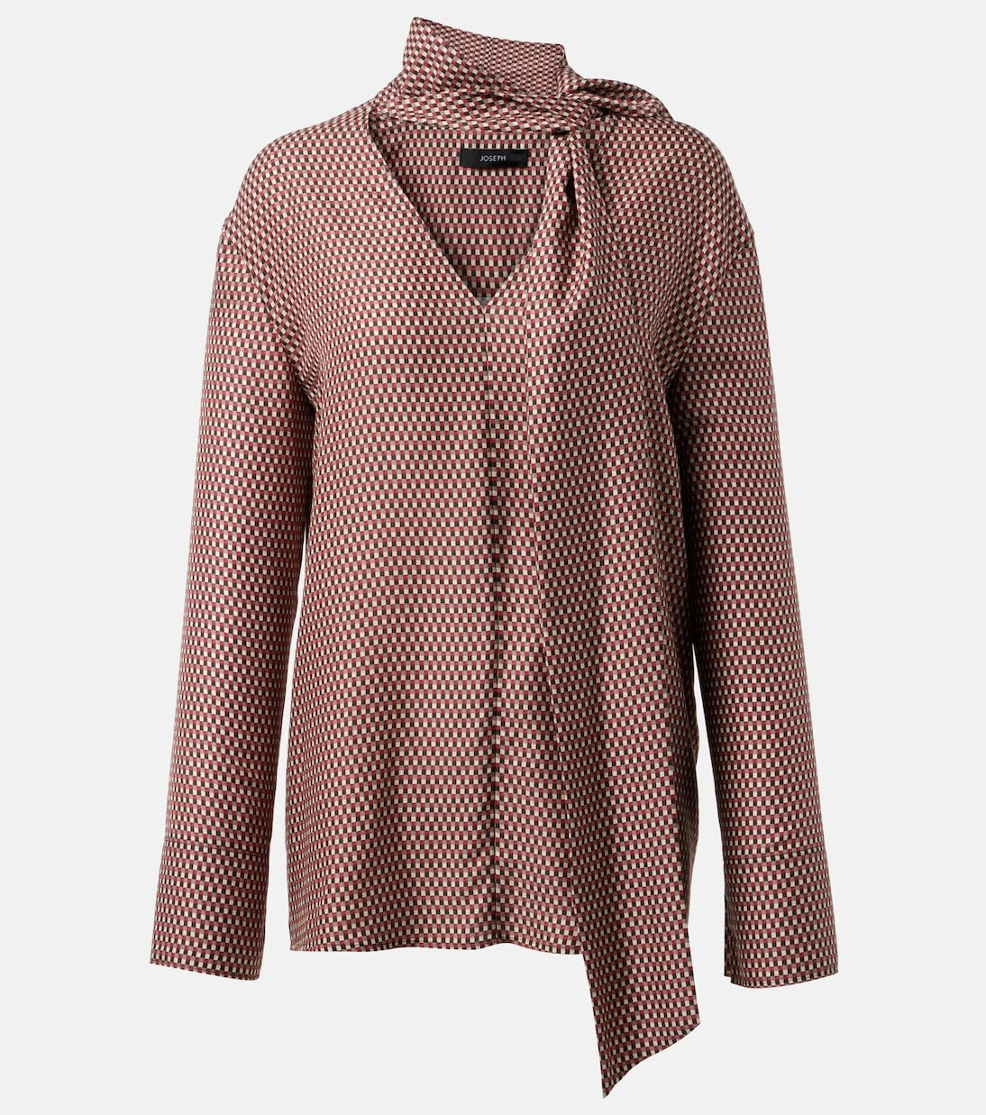 Joseph - Scarf-detail printed silk blouse