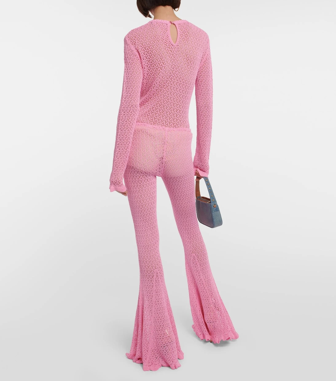 Blumarine - Crochet flared pants