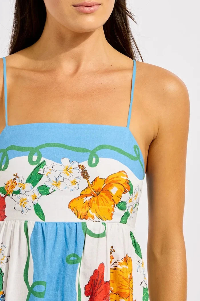 Seafolly лятна рокля с лен Maxi