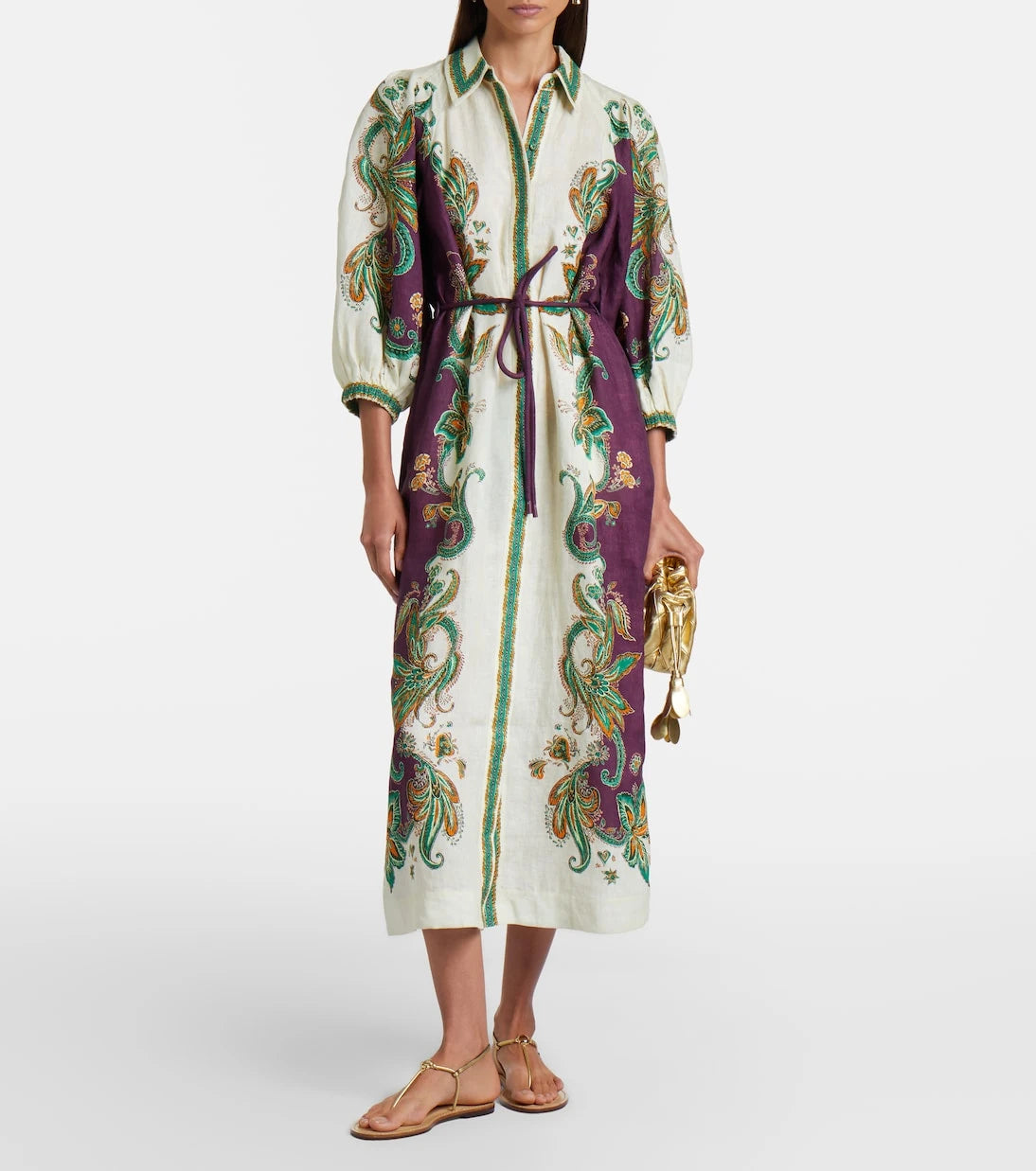 Alémais - Ruthie printed linen shirt dress