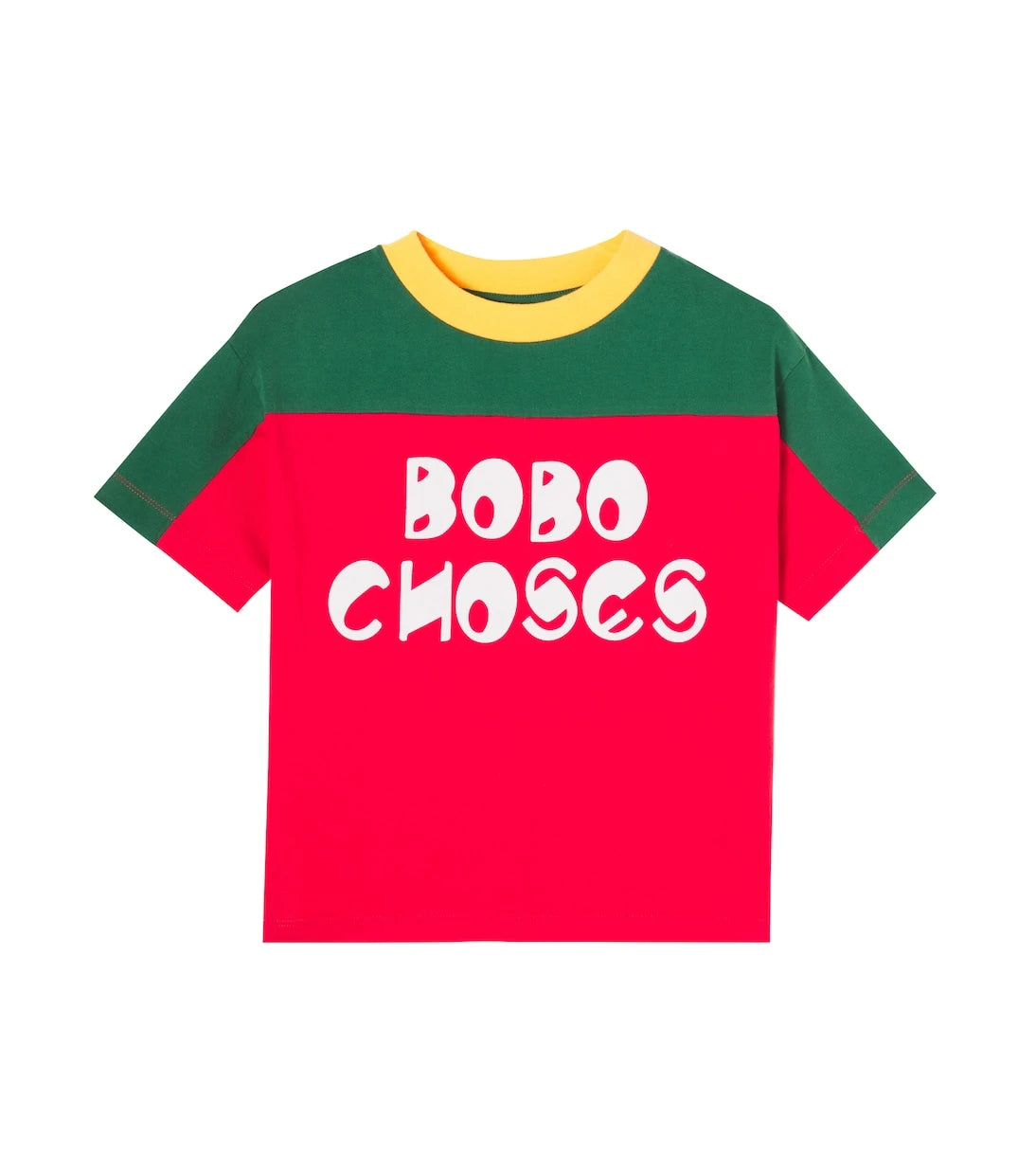 Bobo Choses - تي شيرت قطني بألوان متباينة مع شعار