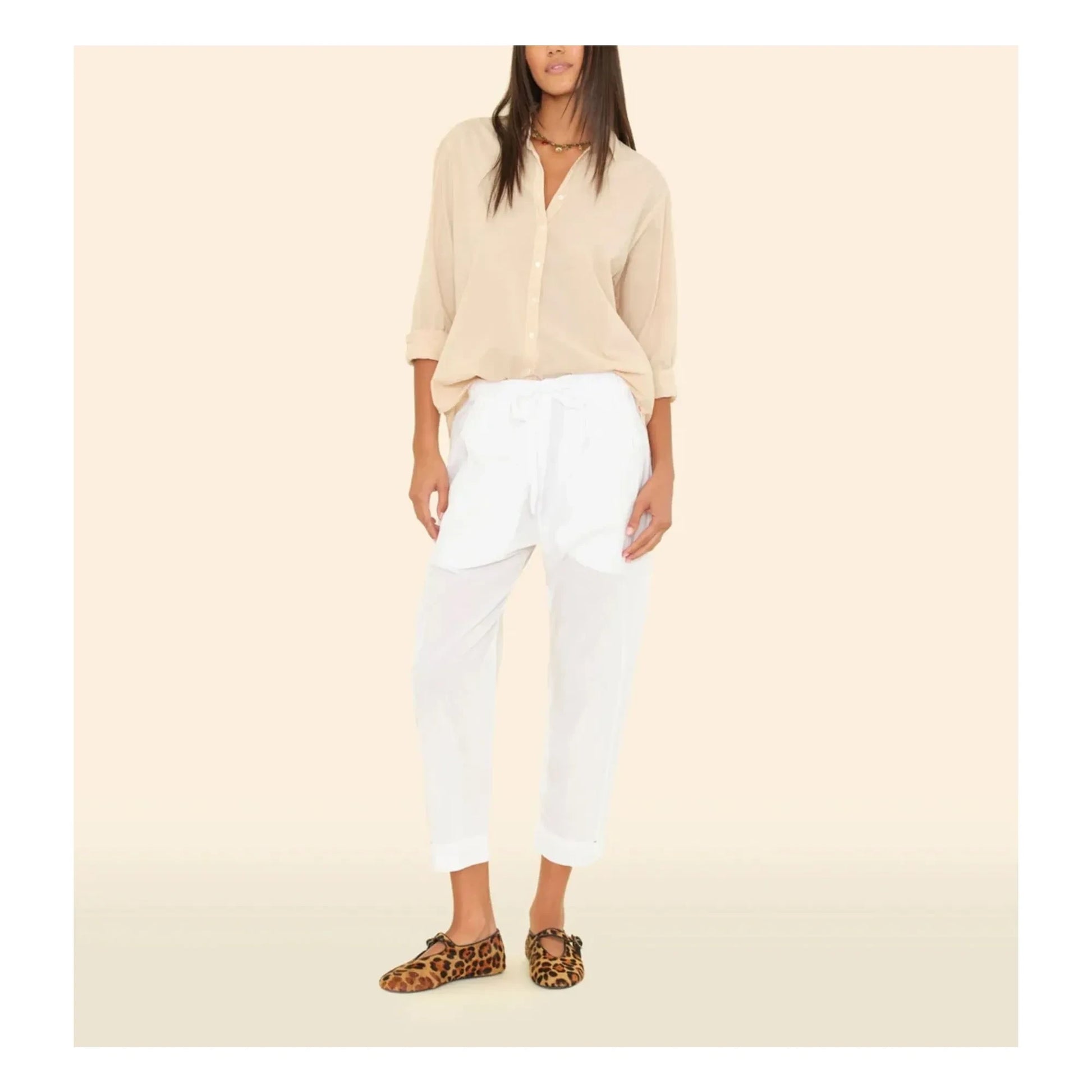 Xirena - Draper Cotton Poplin Trousers | White