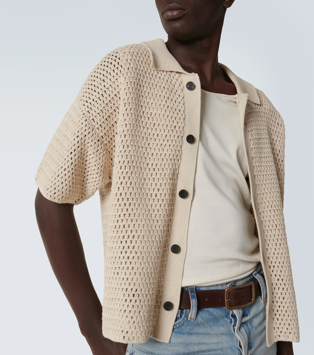 Frame - Open-knit cotton cardigan