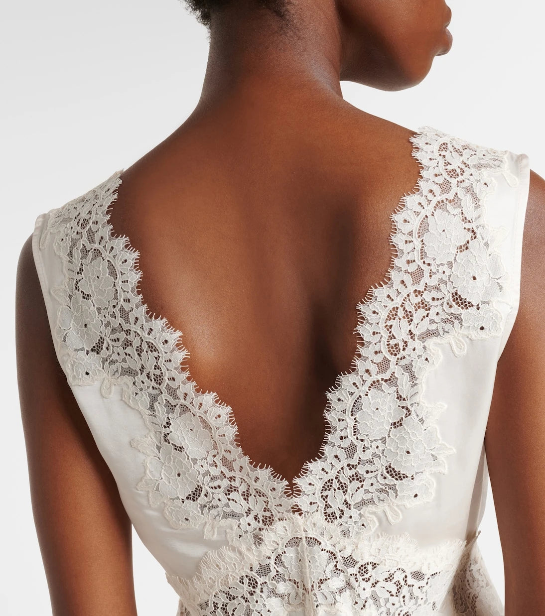 Rixo - Emmie lace-trimmed satin top