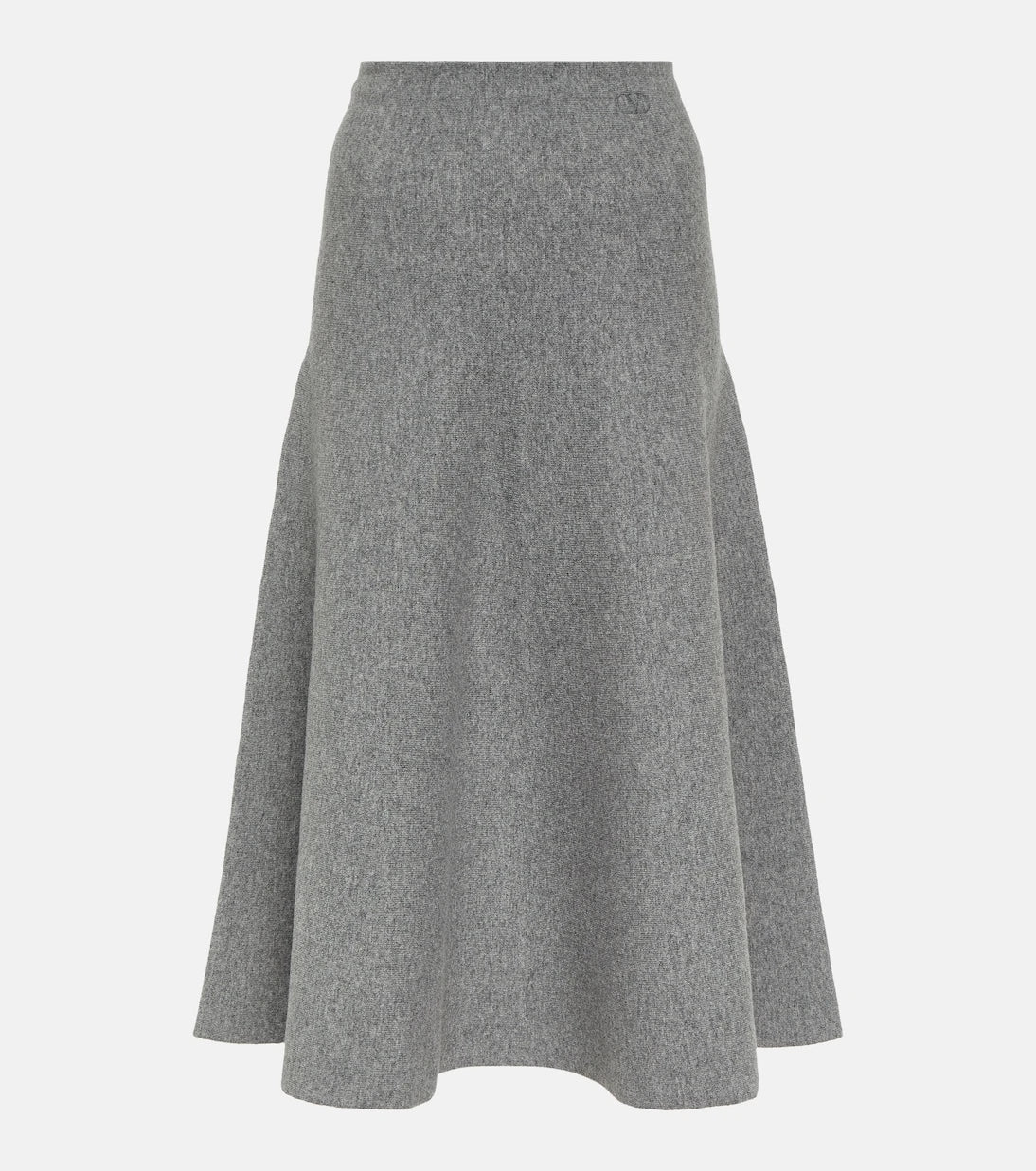 Valentino - High-rise wool-blend midi skirt