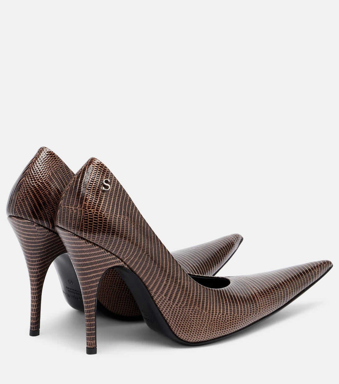 Acne Studios - Bonnie embossed leather pumps
