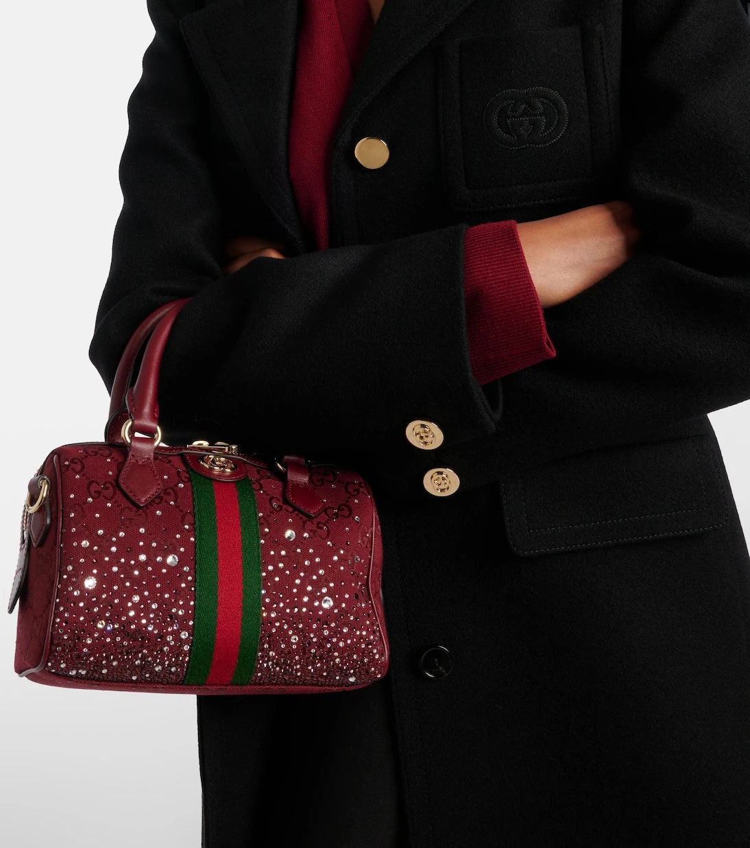 Gucci - Ophidia Small embellished canvas tote bag