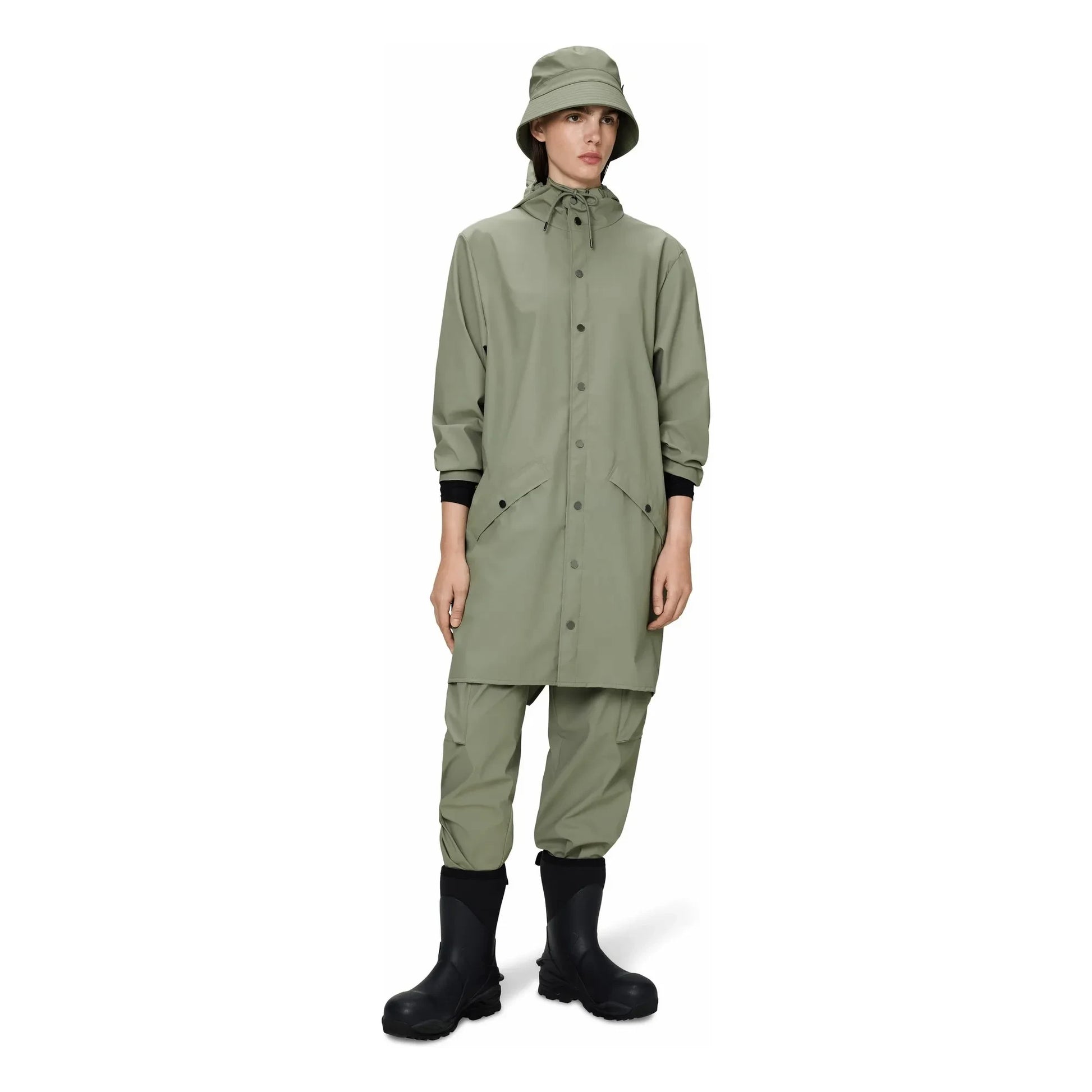 Rains - Long Jacket W3 | Light khaki