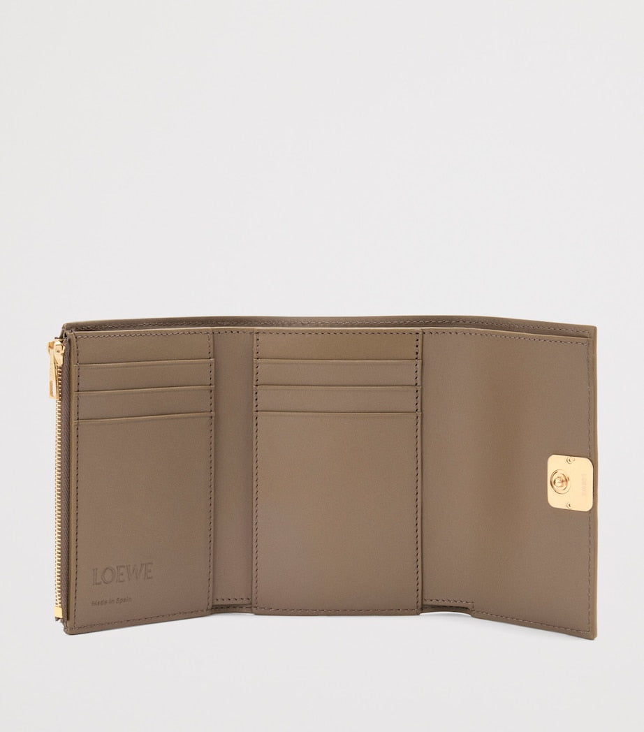 LOEWE Brown Small Leather Anagram Wallet