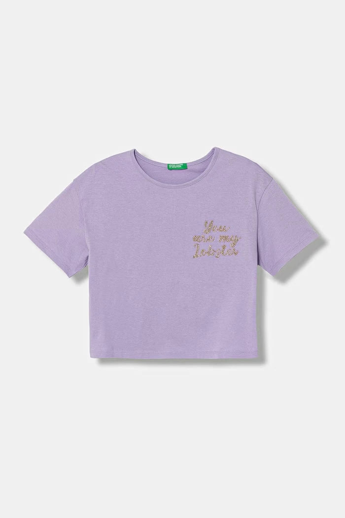 United Colors of Benetton çocuk pamuklu tişört