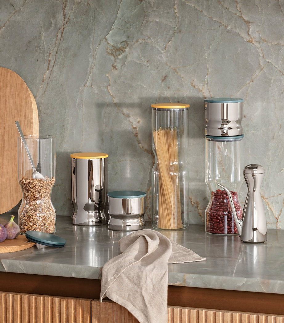 Large Glass Alfredo Canister