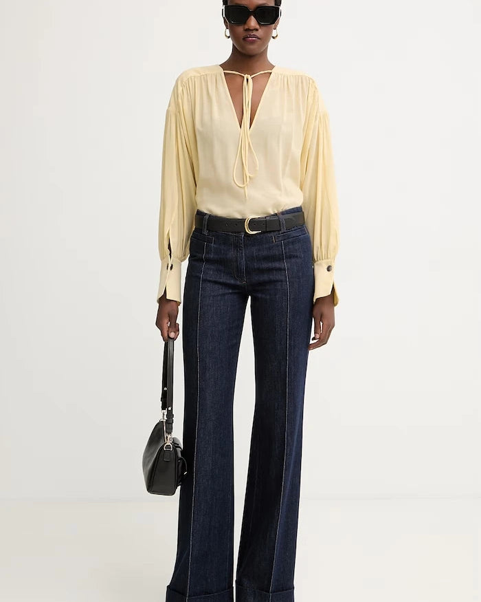 Pinko viskozlu kadın bluzu