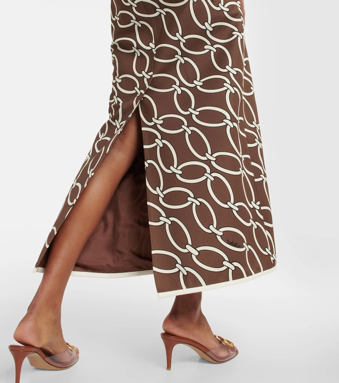 Valentino - Chain-print maxi skirt