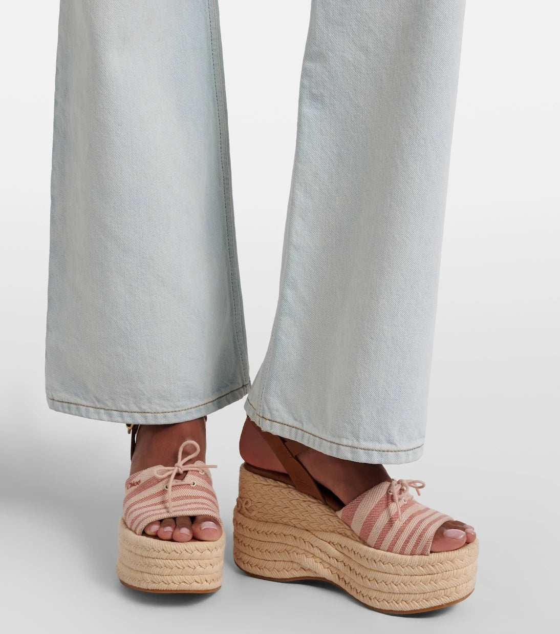 Chloé - Faded wide-leg jeans