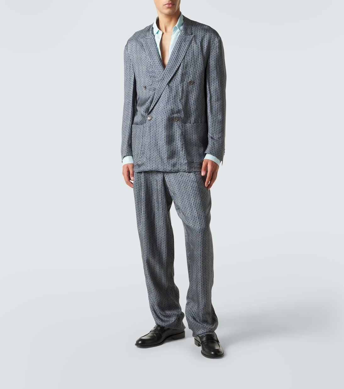 Giorgio Armani - Pleated printed tapered pants