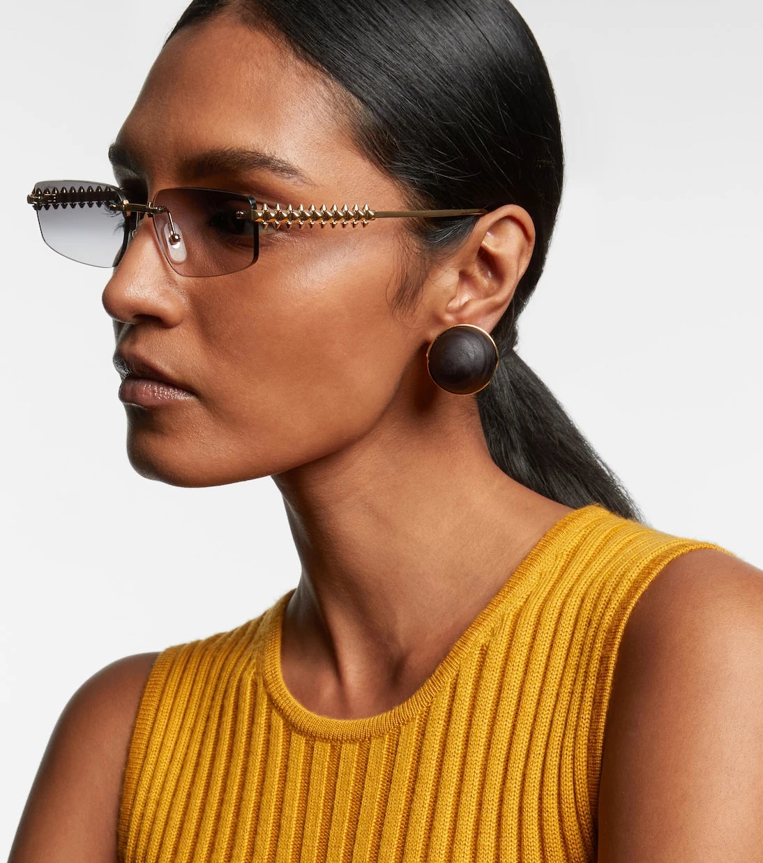 مجموعة نظارات كارتييه - نظارة شمسية مستطيلة Clash De Cartier