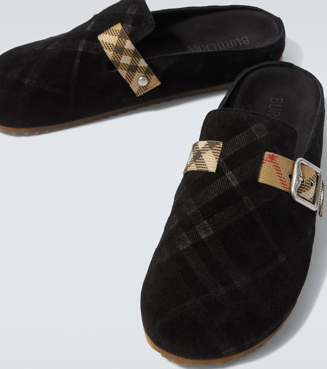 Burberry - Urchin suede clogs